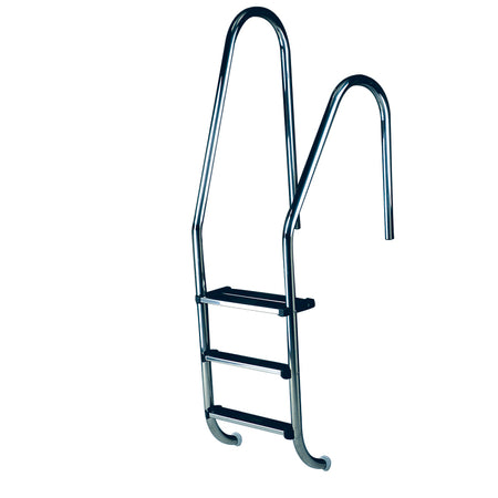 Escada Standard modelo asimétrico - 3 degrau Luxe + 1 degrau segurança duplo + Ânodo