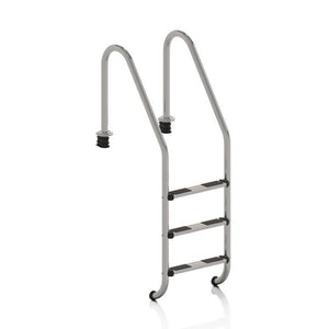 Escada corrimão Standard com degraus Luxe - 2 degraus + Ânodo